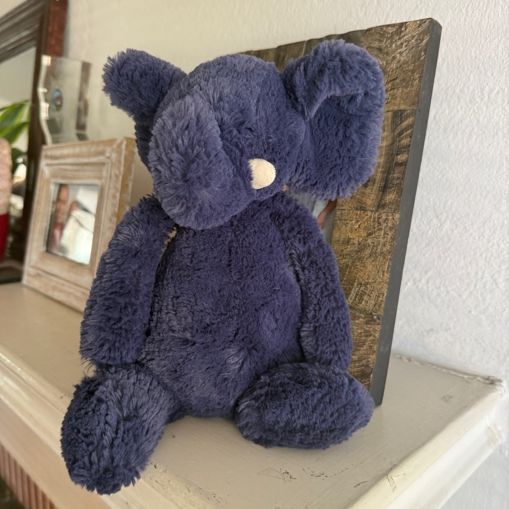 Jellycat blue soft plush elephant